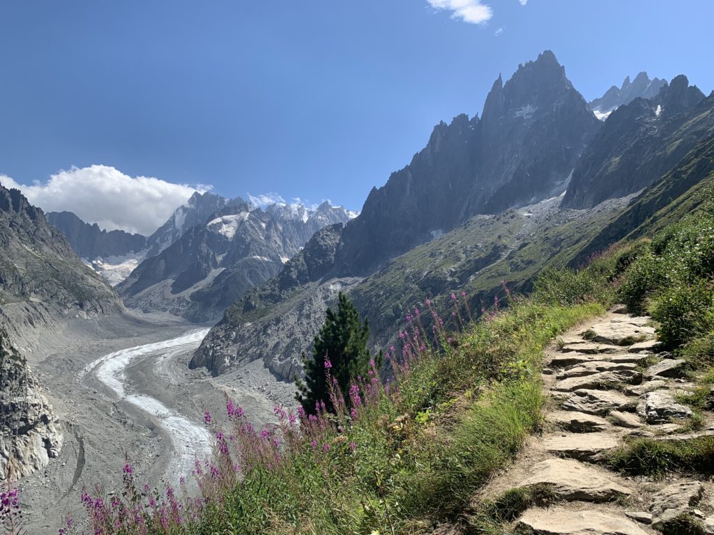 trail with mers de glace